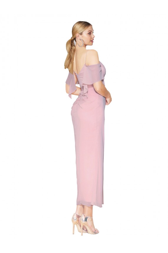 Purchase Mermaid Cold Shoulder Short Knee Length Chiffon Prom Dress