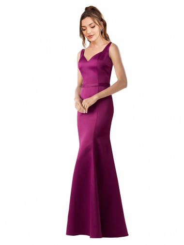 Purchase Fitted Sexy Open Back Satin Prom Dress with Floral Details