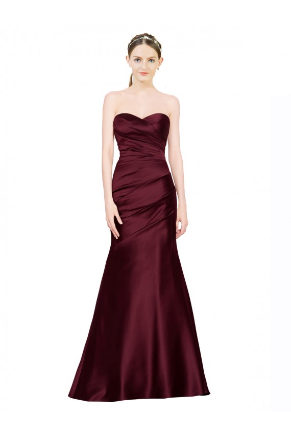 Purchase Mermaid Sweetheart Soft Satin Prom Dress with Pleats