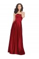 Purchase Strapless Satin Prom Dress with Beaded Pocket and Soft Pleating