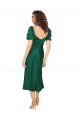 Purchase Ruched Sleeve Silky Satin Prom Dress