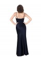 Purchase Draped Cowl Neck Silky Satin Prom Dress with Skirt Slit