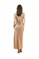 Purchase Cowl Neck Silky Satin Midi Length Cocktail Prom Dress / Homecoming Dress Low Back