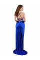 Purchase Open Back Cowl Neck Long Silky Satin Prom Dress