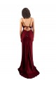 Purchase Cowl Neck Long Criss Cross Open Back Silky Satin Prom Dress