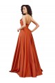 Purchase Strapless Sweep Train Silky Satin Prom Dress with Pleats