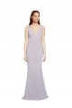 Purchase Cut-Out Back V-Neckline Mermaid Crepe Prom Dress Keyhole Back