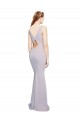 Purchase Cut-Out Back V-Neckline Mermaid Crepe Prom Dress Keyhole Back