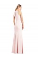 Purchase V-Neck Keyhole Back Crepe Trumpet Prom Dress