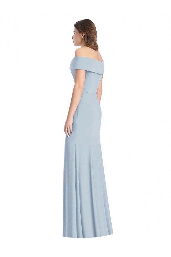Purchase Cuffed Off the Shoulder Long Trumpet Prom Dress