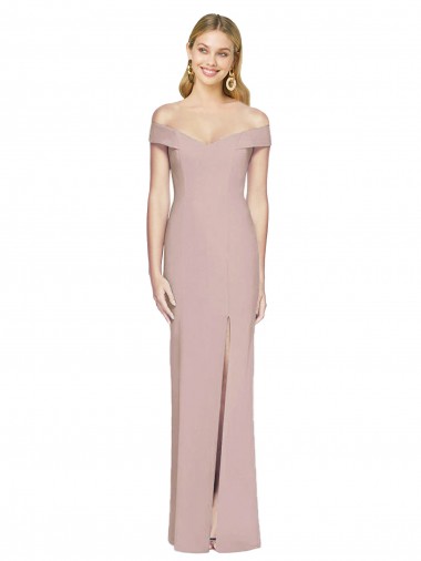 Purchase Off the Shoulder Criss Cross Back Trumpet Prom Dress