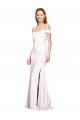 Purchase Criss Cross Off the Shoulder Crepe Prom Dress with Side Slit