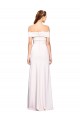 Purchase Criss Cross Off the Shoulder Crepe Prom Dress with Side Slit