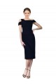 Purchase Draped Cross Shoulder Stretch Crepe Cocktail Prom Dress / Homecoming Dress