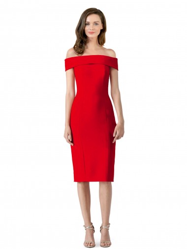 Purchase Off the Shoulder Square Neck Cocktail Prom Dress / Homecoming Dress
