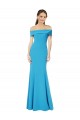 Purchase Off the Shoulder Crepe Prom Dress with Fitted Silhouette