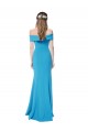 Purchase Off the Shoulder Crepe Prom Dress with Fitted Silhouette
