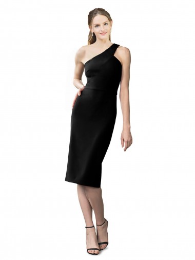 Purchase One Shoulder Short Crepe Cocktail Prom Dress / Homecoming Dress