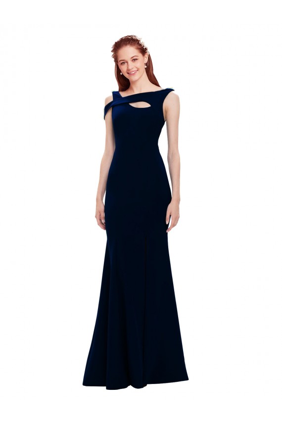 Purchase Sleeveless Crepe Mermaid Prom Dress with Side Slit