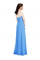 Purchase Strapless Pleated Skirt Crepe Prom Dress with Pockets