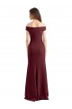 Purchase Off the Shoulder Fit and Flare Stretch Crepe Prom Dress