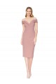 Purchase Knee Length Off the Shoulder Sweetheart Crepe Cocktail Prom Dress / Homecoming Dress