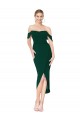 Purchase Off the Shoulder Short Knee Length Crepe Wrap Cocktail Prom Dress / Homecoming Dress