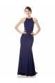Purchase High Neck Fishtail Crepe Prom Dress with Open Back Detail