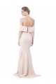 Purchase Mermaid Bardot Maxi Crepe Bridesmiad Dress with Fishtail Train