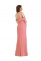 Purchase One Shoulder Draped Cuff Maxi Prom Dress with Front Slit