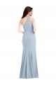 Purchase One Shoulder Draped Cowl Neck Maxi Prom Dress