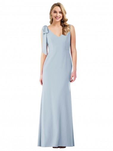 Purchase V-Back Bow Shoulder Trumpet Prom Dress