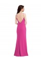 Purchase Open Back High Neck Halter Trumpet Crepe Prom Dress