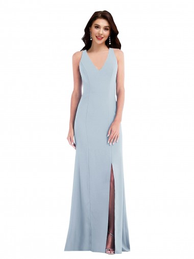 Purchase Criss Cross Cutout Back Maxi Prom Dress with Front Slit