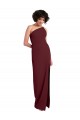 Purchase Sleek One Shoulder Long Crepe Prom Dress with Daring Slit