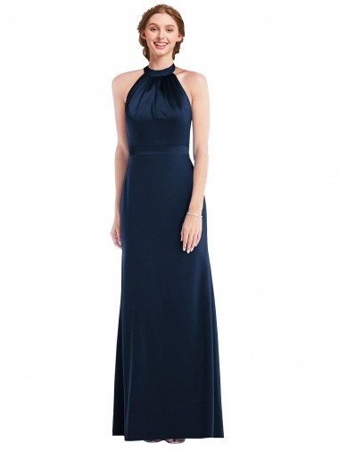 Purchase High Neck Open Back Long Maxi Prom Dress
