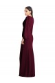 Purchase Long Puff Sleeve V-Neck Trumpet Maxi Prom Dress
