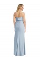 Purchase Strapless Overlay Bodice Crepe Maxi Prom Dress with Front Slit