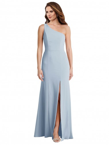 Purchase Bold One Shoulder Trumpet Maxi Crepe Prom Dress