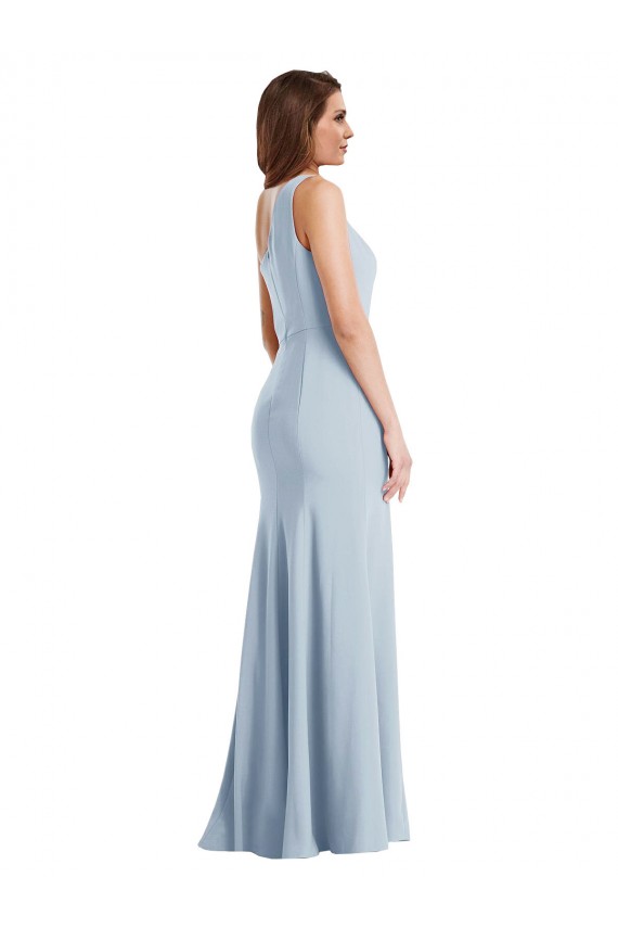 Purchase Bold One Shoulder Trumpet Maxi Crepe Prom Dress