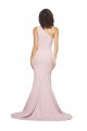 Purchase Long Sweep Train One Shoulder Crepe Prom Dress with Side Leg Split