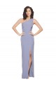 Purchase Floor Length One Shoulder Crepe Prom Dress with Pencil Skirt and Side Split