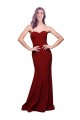 Purchase Long Full Length Sweetheart Slim Crepe Prom Dress with Strapless Bodice