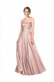 Purchase Long Plated Strapless Sweetheat Stretch Satin Prom Dress