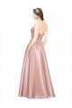 Purchase Long Plated Strapless Sweetheat Stretch Satin Prom Dress