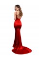 Purchase Long Pleated Stretch Satin Prom Dress with High Slit