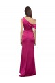 Purchase Off the Shoulder Short Sleeves Stretch Satin Prom Dress with Side Slit