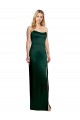 Purchase Scooped Strapless Neckline Stretech Satin Prom Dress with Side Slit