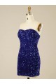 Purchase Short Sweetheart Velvet Sequin Prom Dress