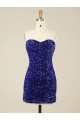 Purchase Short Sweetheart Velvet Sequin Prom Dress